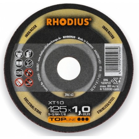 Rhodius XT10 pjovimo diskas metalui ø 1,0–2,0 mm | Boltlita - Tvirtinimo detalės ir įrankiai