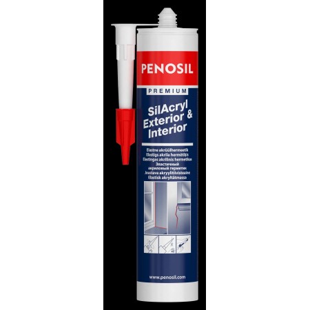 PENOSIL Premium SilAcryl Exterior & Interior silikonizuotas akrilinis hermetikas | Boltlita - Tvirtinimo detalės ir įrankiai